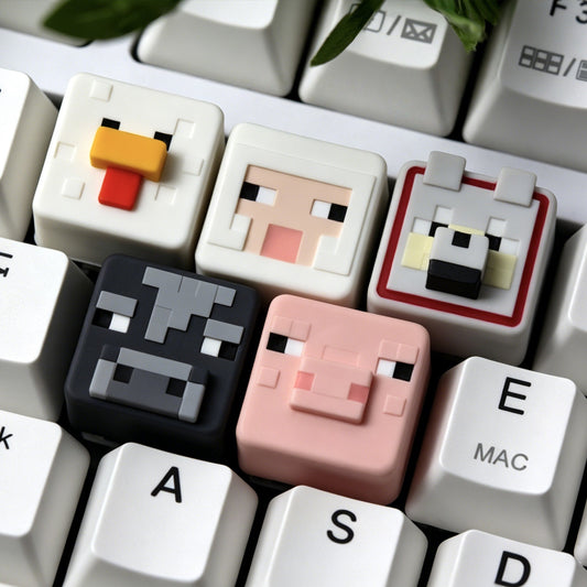 Pixel Wolf Artisan Keycap