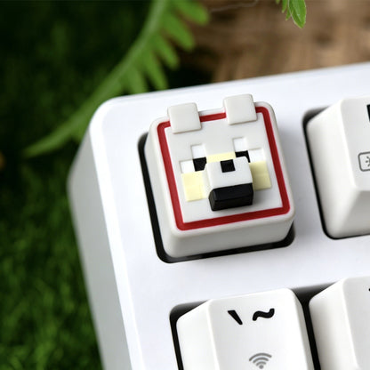 Pixel Wolf Artisan Keycap
